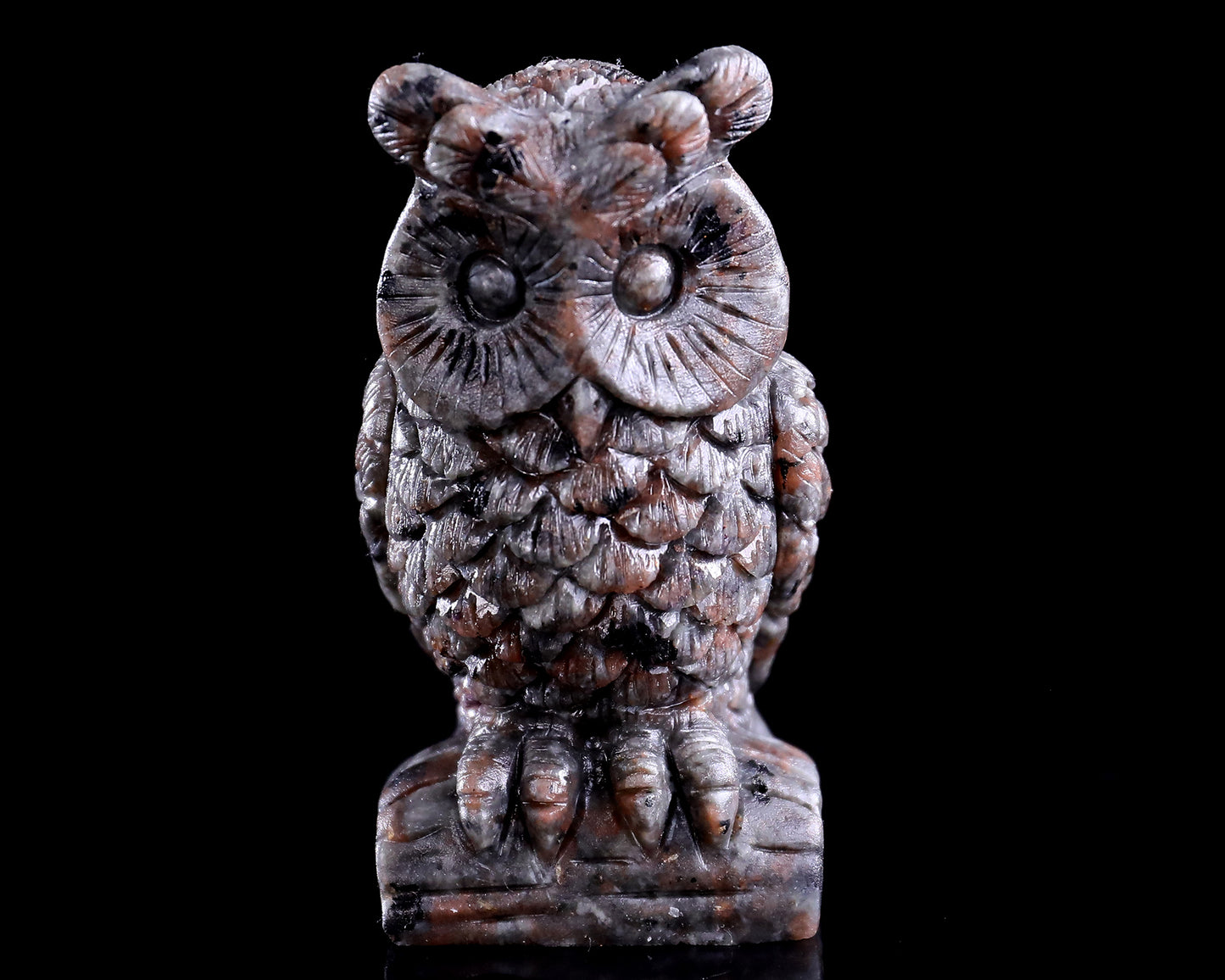 3.0" Yooperlite Hand Carved Crystal Owl Sculpture