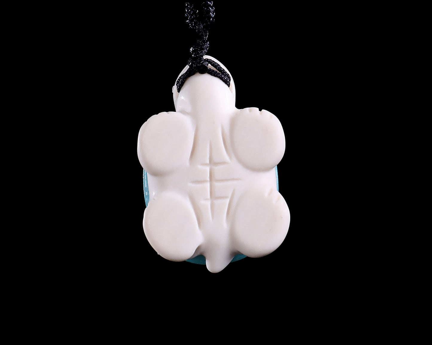 1.5" Amazonite Hand Carved Crystal Mini Turtle Pendant 3pcs