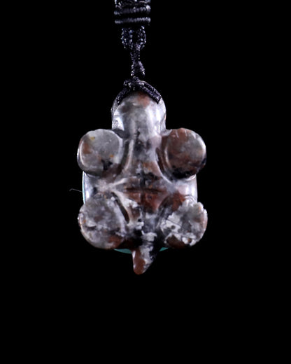 1.5" Amazonite Hand Carved Crystal Mini Turtle Pendant 2pcs