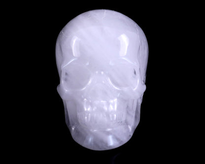 3.0" Angolan Quartz Hand Carved Crystal Realistic Skull Sculpture