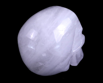 3.0" Angolan Quartz Hand Carved Crystal Realistic Skull Sculpture