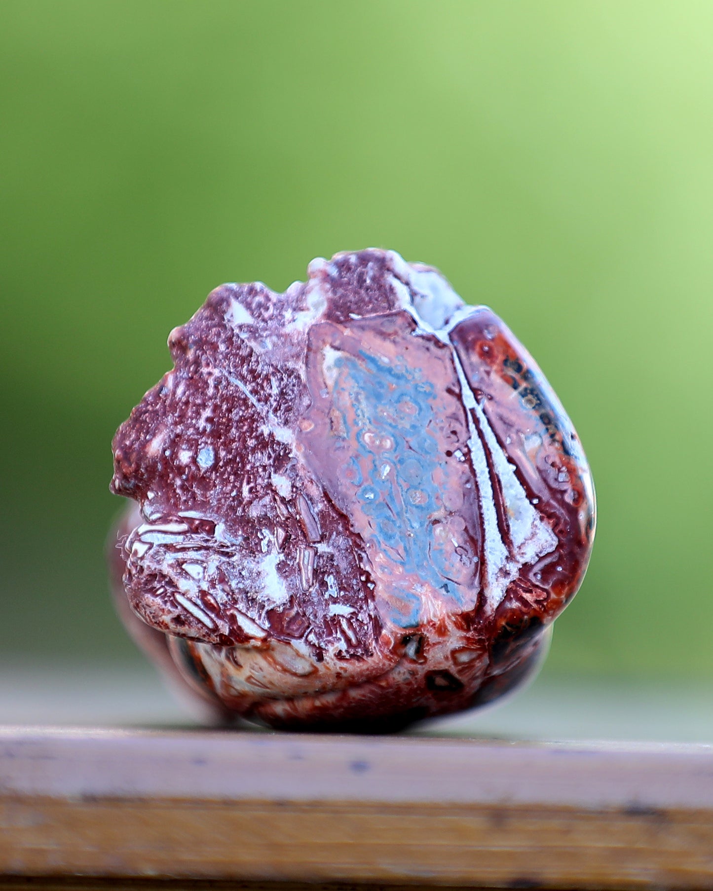 3.0" Leopard Skin Agate Hand Carved Crystal Leopard Sculpture