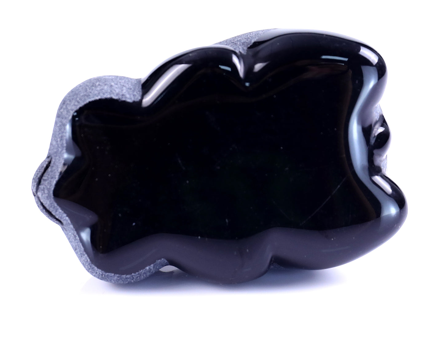 3.0" Black Obsidian Hand Carved Crystal Panda Sculpture