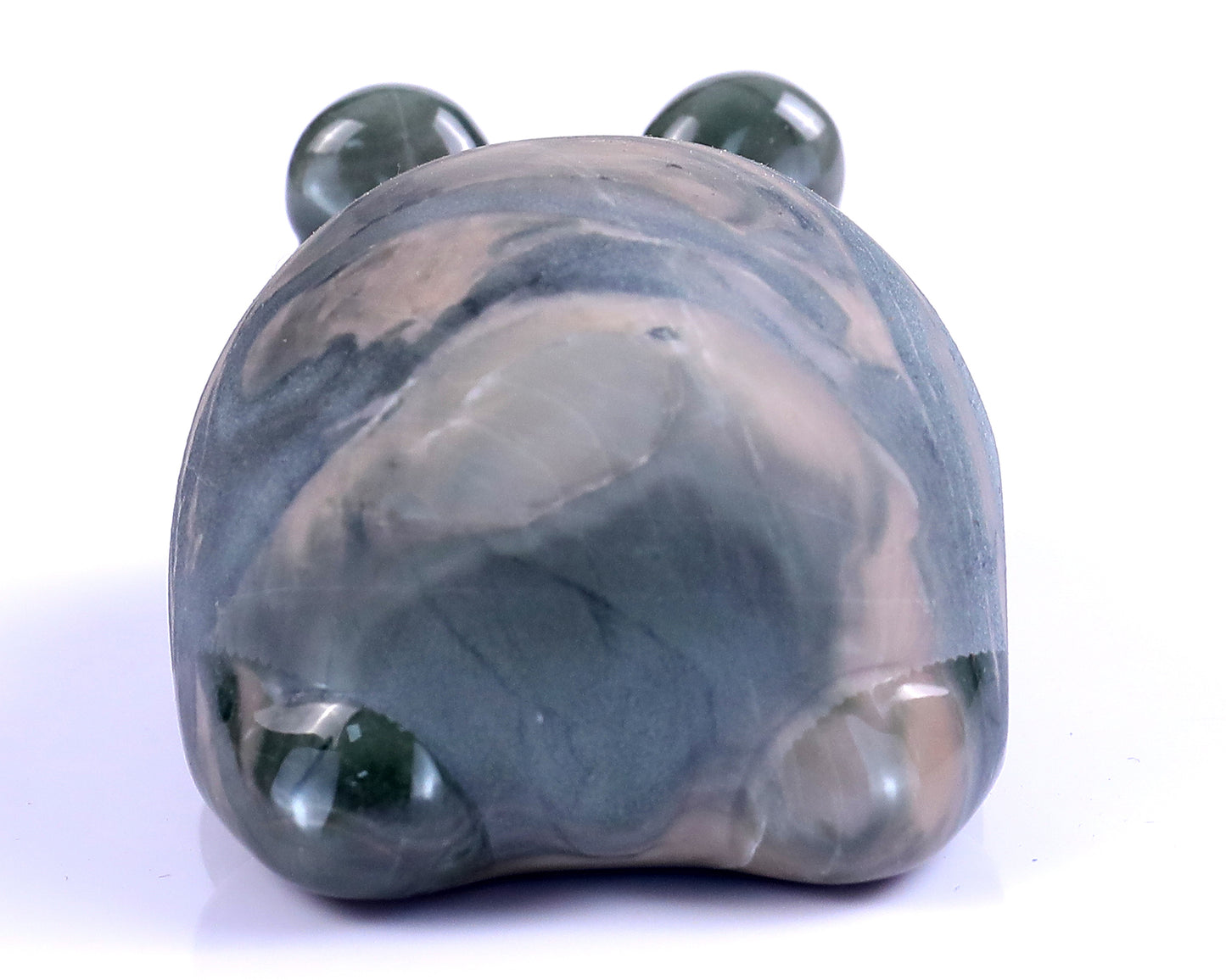 3.0" Jiulong Jade Hand Carved Crystal Panda Sculpture