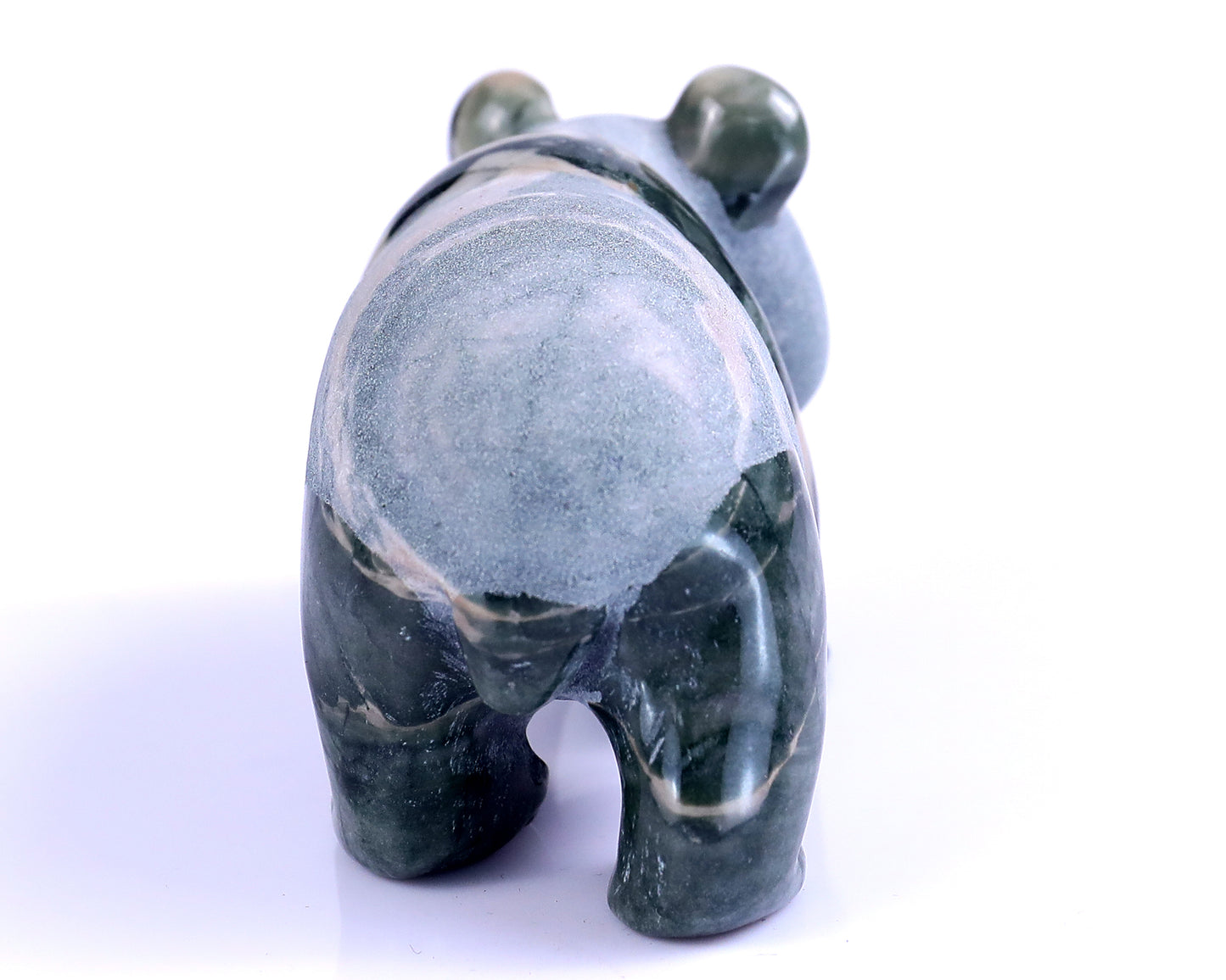 2.9" Jiulong Jade Hand Carved Crystal Panda Sculpture