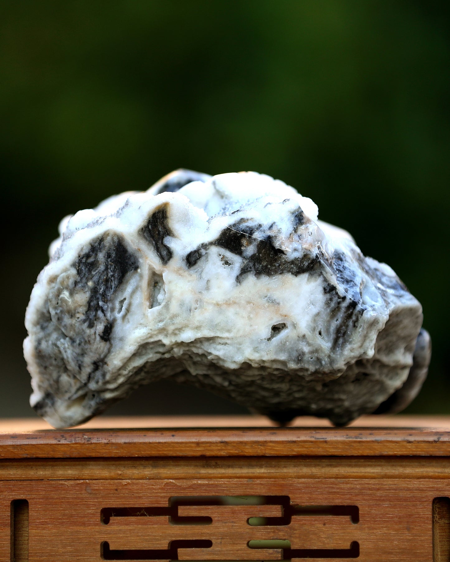 Unique 7.4" Geode Agate Hand Carved Crystal Geode Skull with Horn Sculpture