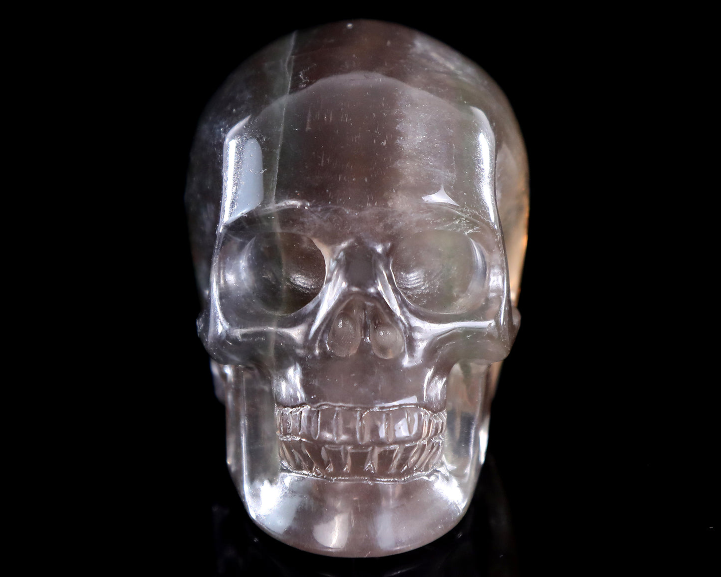 3.0" Fluorite Hand Carved Crystal Skull Sculpture