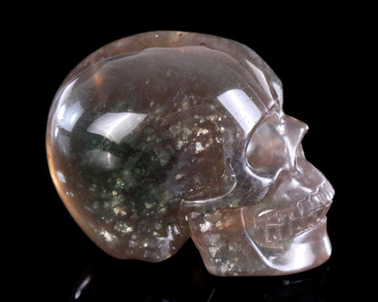 3.0" Fluorite Hand Carved Crystal Skull Sculpture