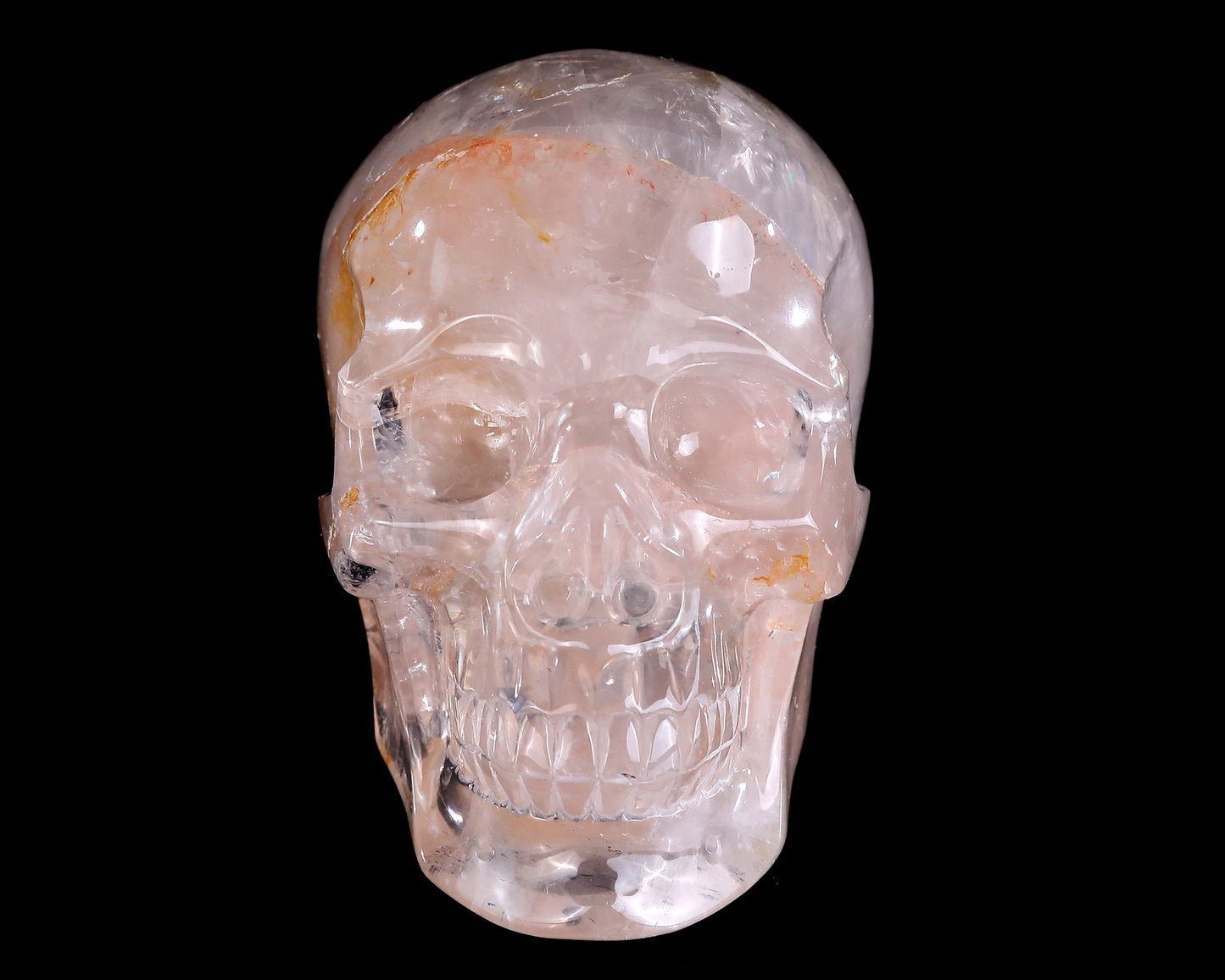 5.7" Natural Quartz Crystal Hand Carved Crystal Skull Sculpture