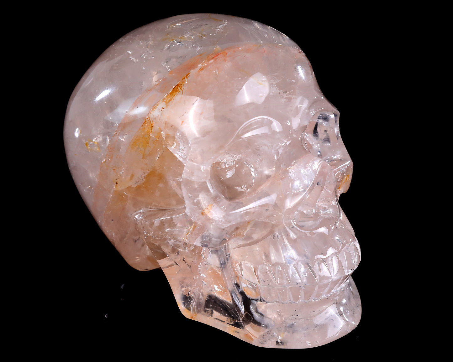 5.7" Natural Quartz Crystal Hand Carved Crystal Skull Sculpture