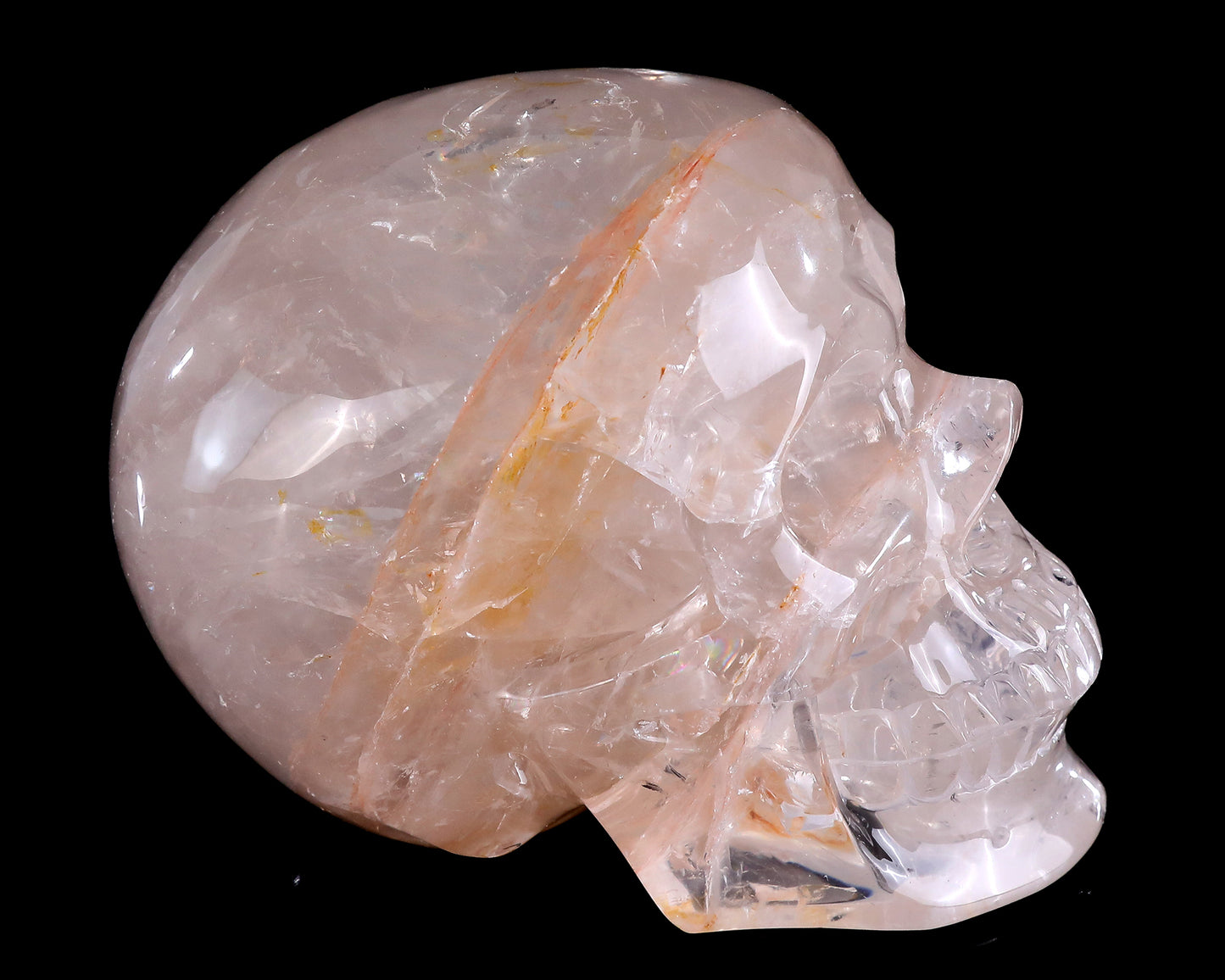 5.7" Natural Quartz Crystal Hand Carved Crystal Skull Sculpture