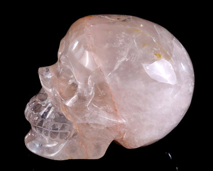 5.7" Natural Quartz Crystal Hand Carved Crystal Skull Sculpture