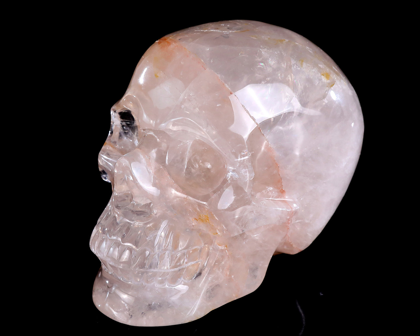 5.7" Natural Quartz Crystal Hand Carved Crystal Skull Sculpture