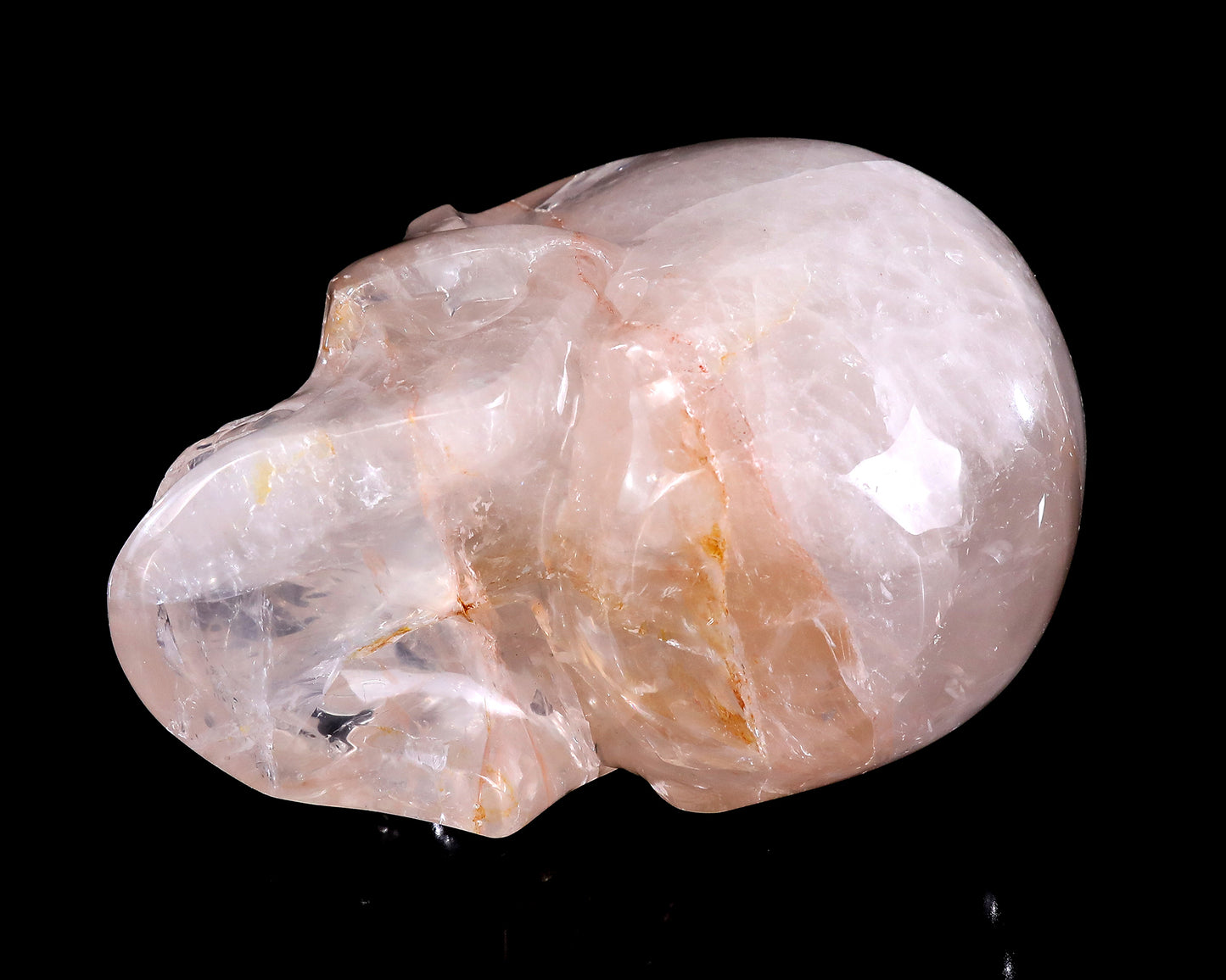 5.7" Natural Quartz Crystal Hand Carved Crystal Skull Sculpture