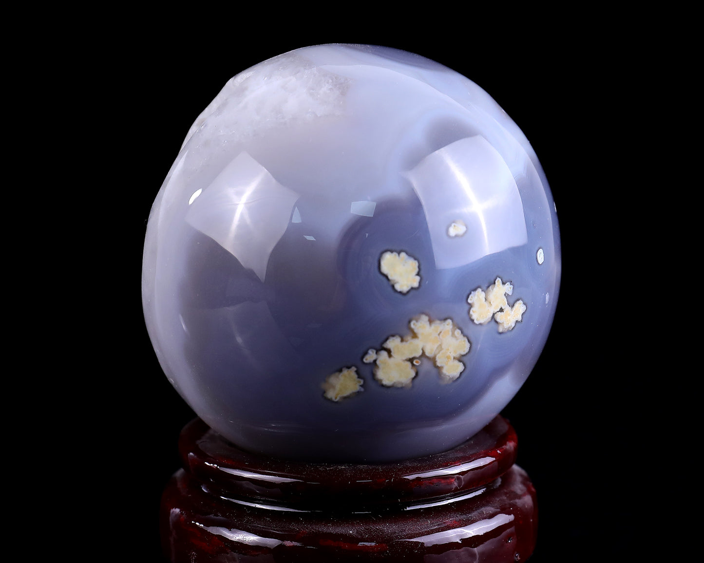 75mm Geode Agate Hand Carved Crystal Sphere