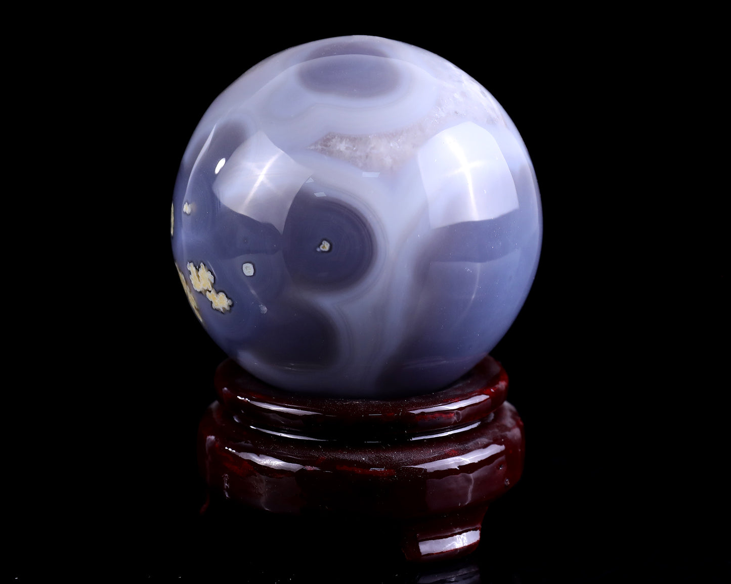 75mm Geode Agate Hand Carved Crystal Sphere