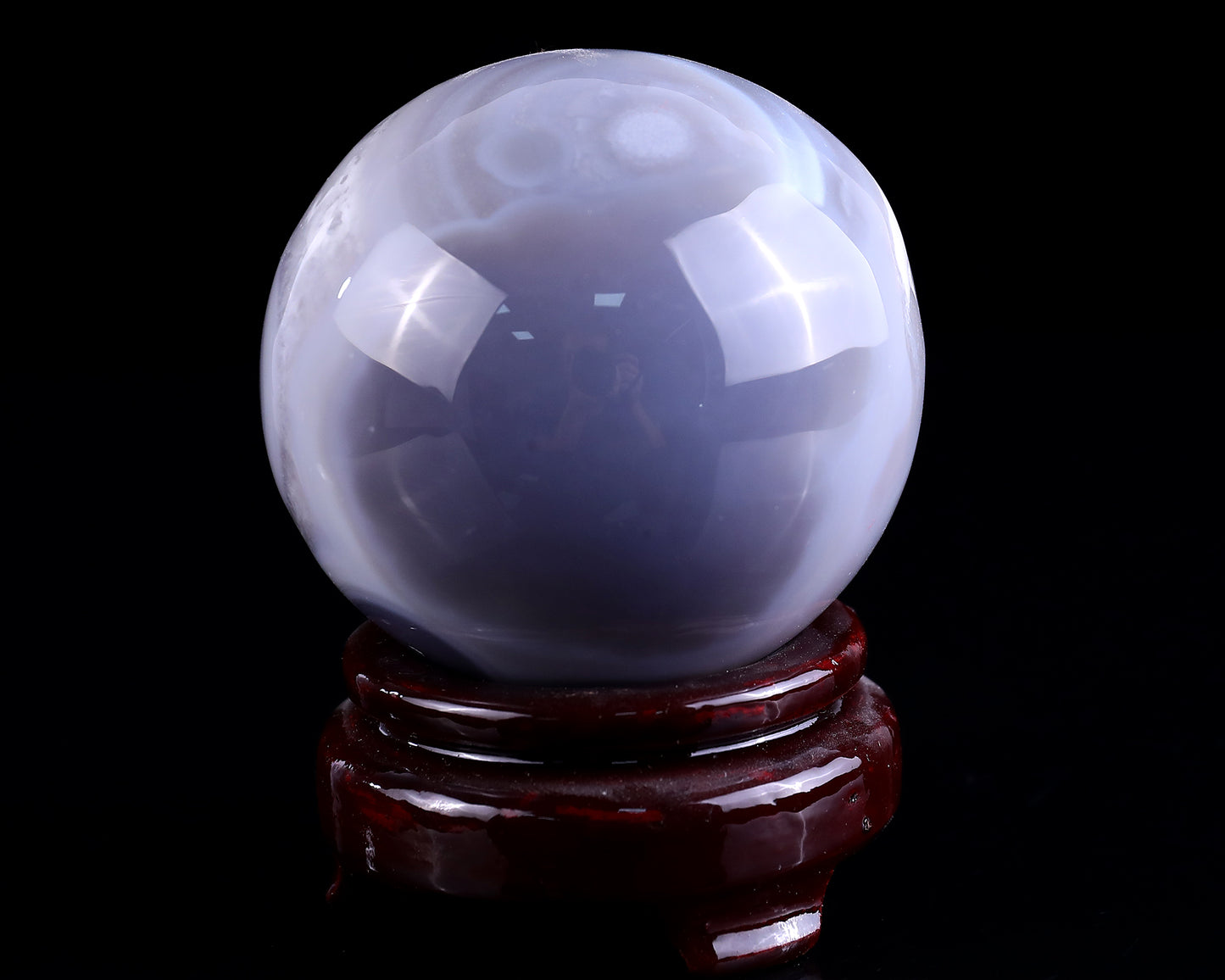 75mm Geode Agate Hand Carved Crystal Sphere