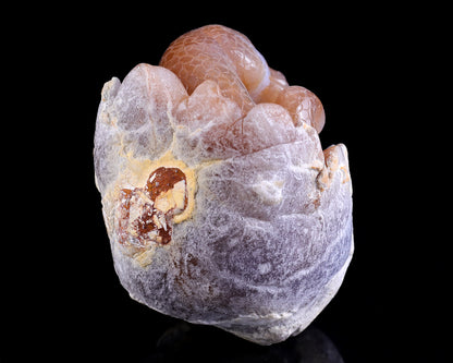 3.9" Chalcedony Hand Carved Crystal Dinosaur Egg Carving,Dinosaur Baby Sculpture