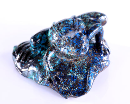 3.9" Phoenix Stone Hand Carved Crystal Frog Sculpture