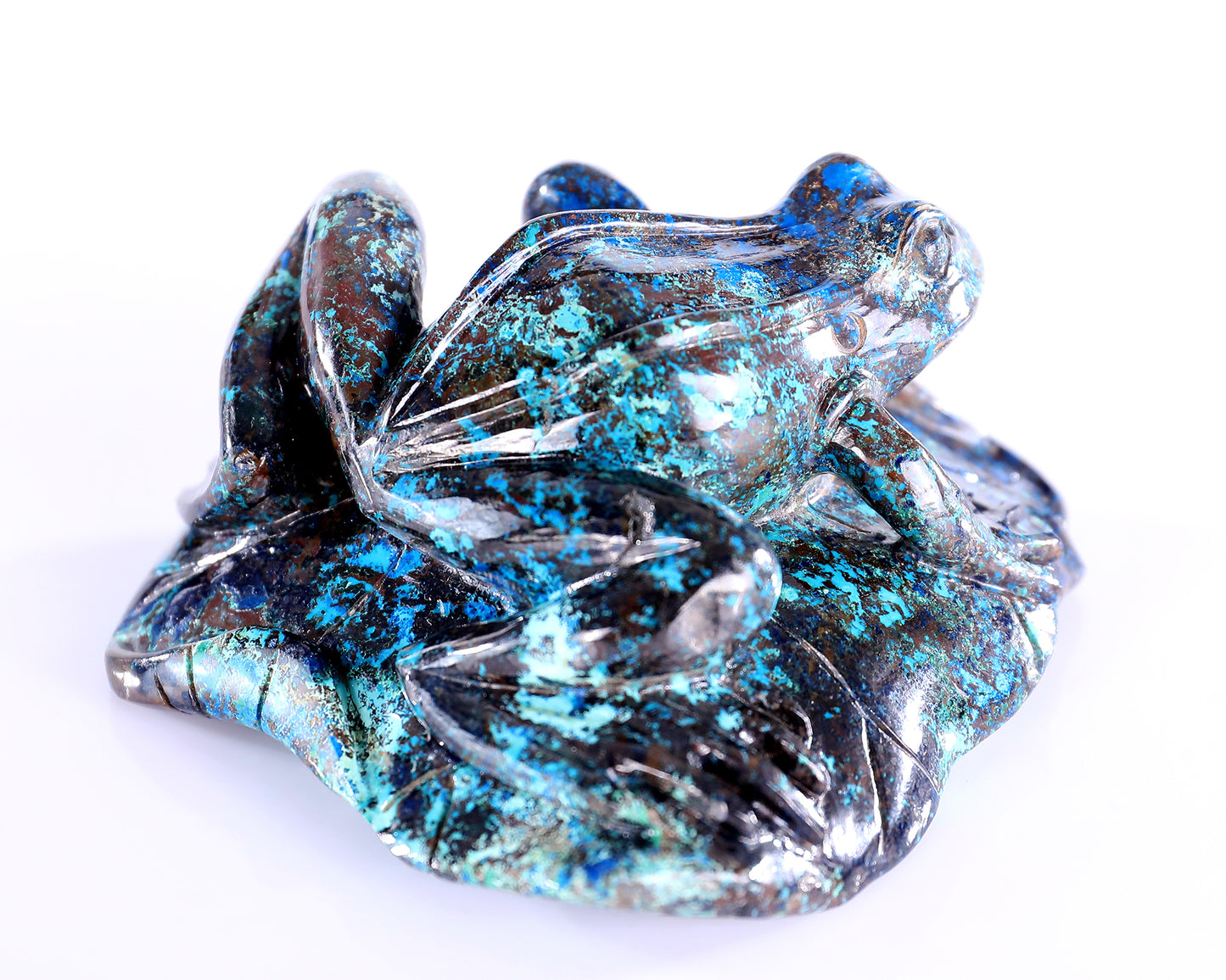 3.9" Phoenix Stone Hand Carved Crystal Frog Sculpture