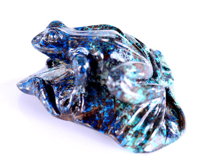 3.9" Phoenix Stone Hand Carved Crystal Frog Sculpture