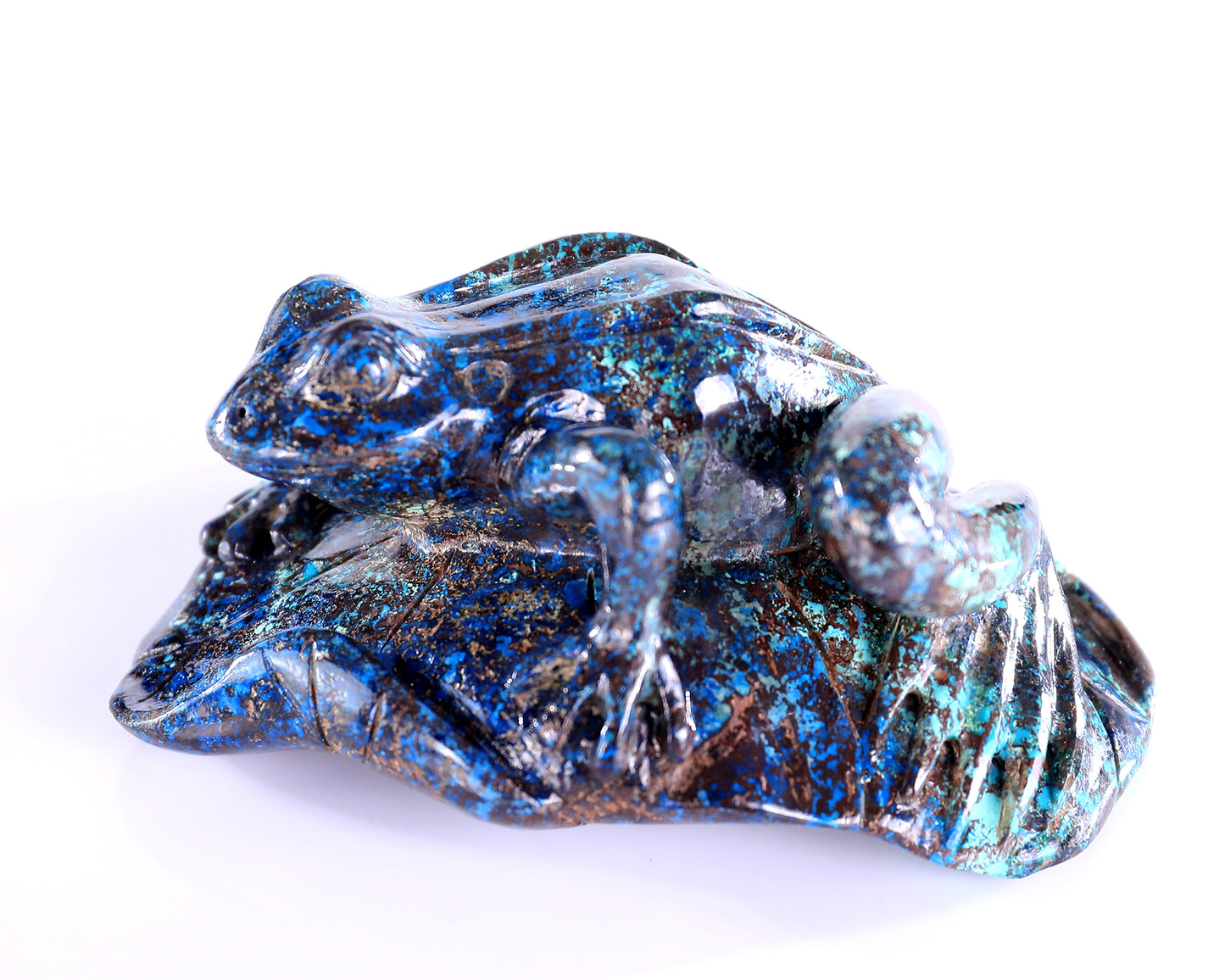 3.9" Phoenix Stone Hand Carved Crystal Frog Sculpture