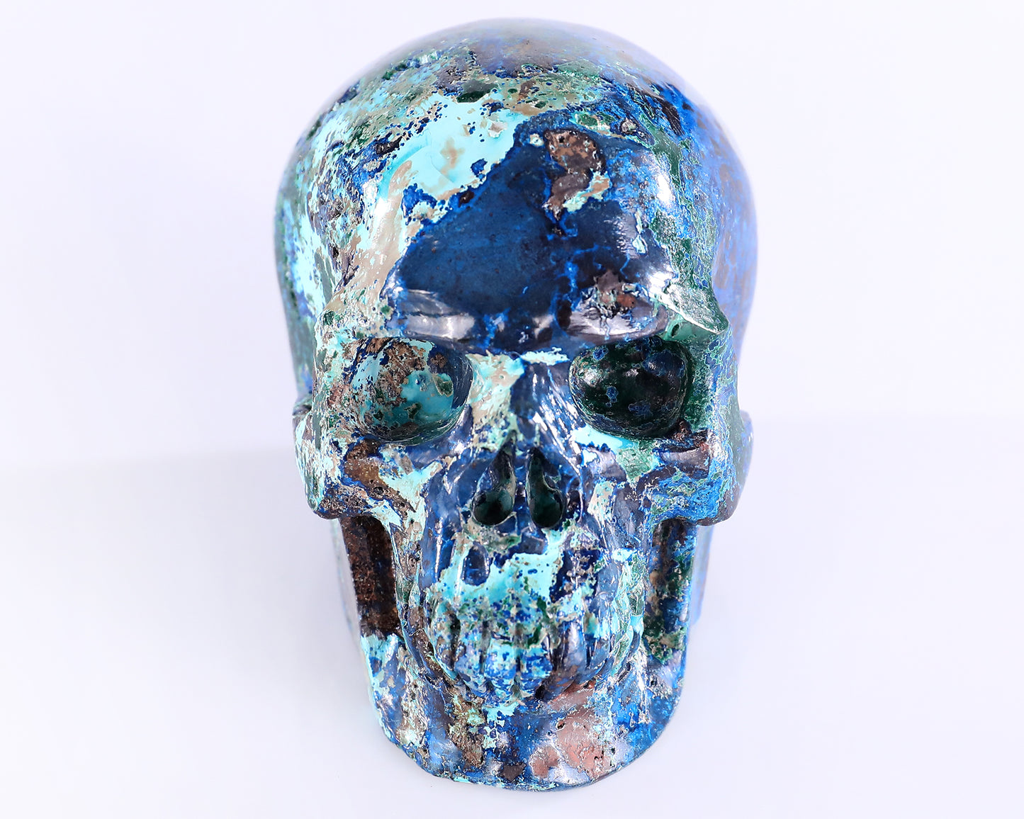 3.0" Phoenix Stone Hand Carved Crystal Realistic Skull Sculpture