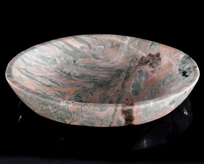 9.8" Jiulong Jade Hand Carved Crystal Food Tray, Fruit Tray