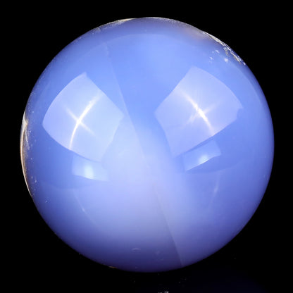 65mm Blue Chalcedony Hand Carved Crystal Sphere Crystallumi