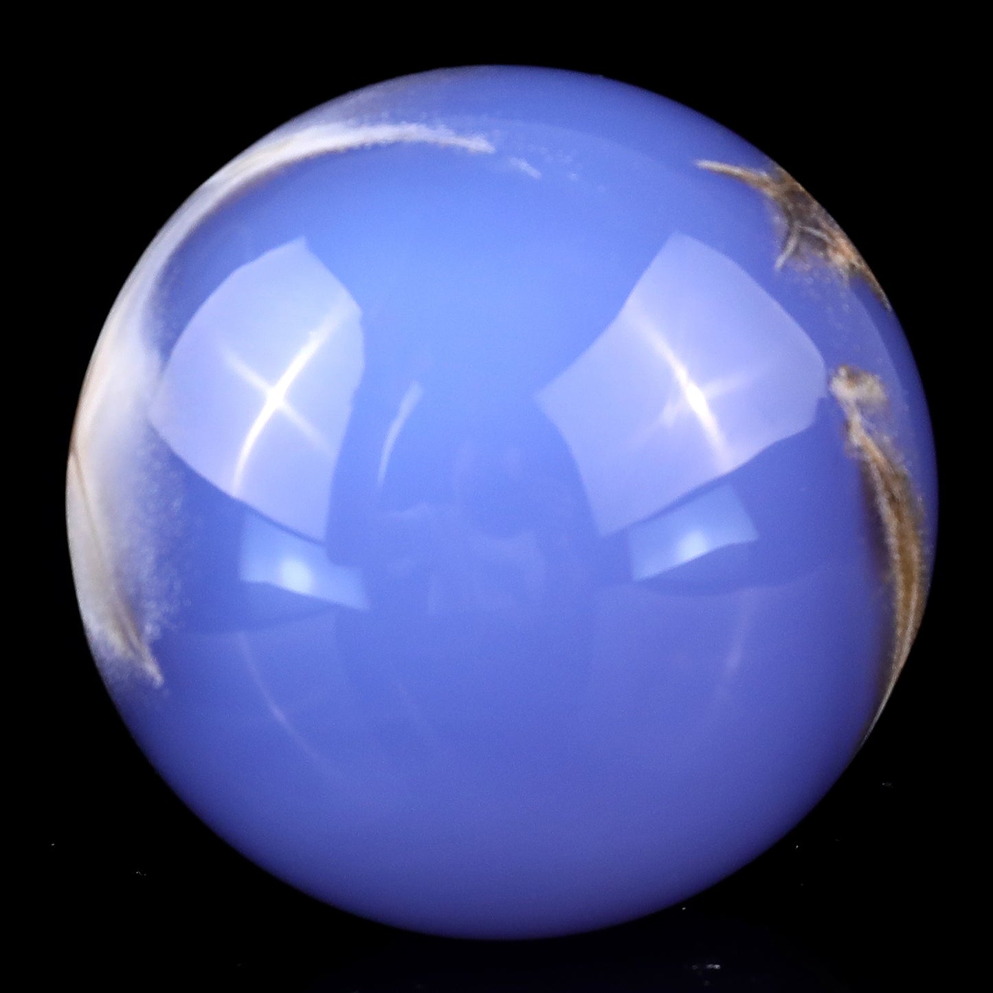 65mm Blue Chalcedony Hand Carved Crystal Sphere Crystallumi