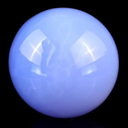 65mm Blue Chalcedony Hand Carved Crystal Sphere Crystallumi