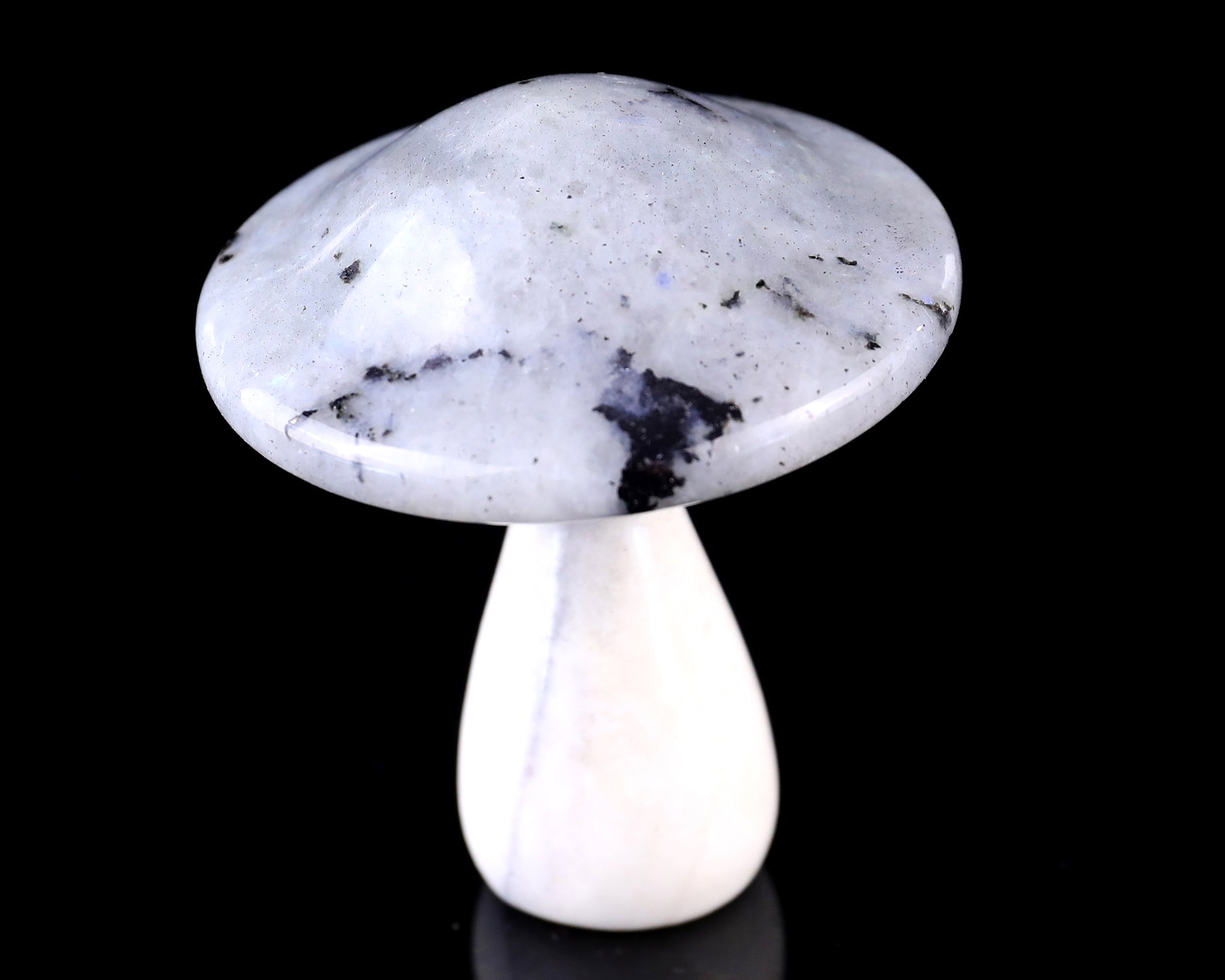 67mm Labradorite Hand Carved Crystal Mushroom Sculpture Crystallumi