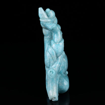 7.1" Amazonite Hand Carved Crystal Buddha Sculpture Crystallumi