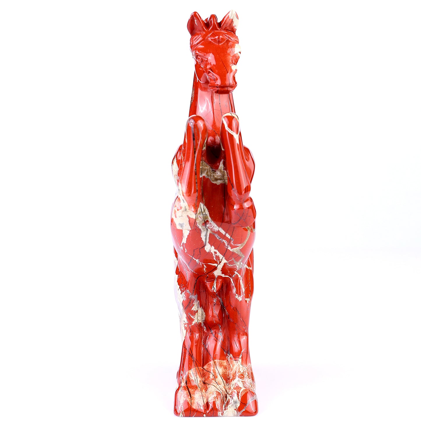 7.9" Red Jasper Hand Carved Crystal Horse Sculpture Crystallumi