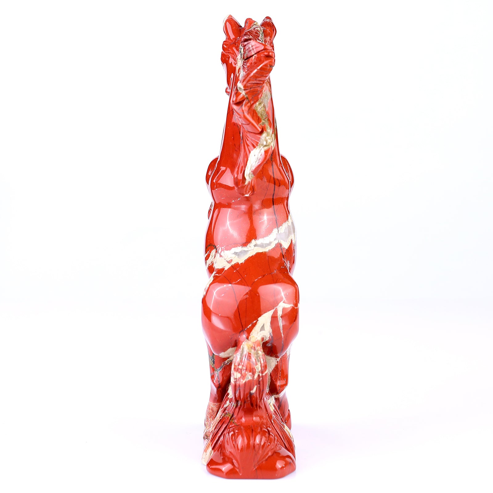 7.9" Red Jasper Hand Carved Crystal Horse Sculpture Crystallumi