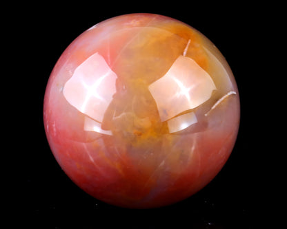 70mm Chalcedony Hand Carved Crystal Sphere Crystallumi