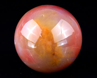 70mm Chalcedony Hand Carved Crystal Sphere Crystallumi