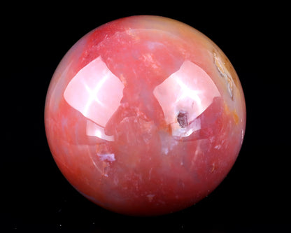 70mm Chalcedony Hand Carved Crystal Sphere Crystallumi