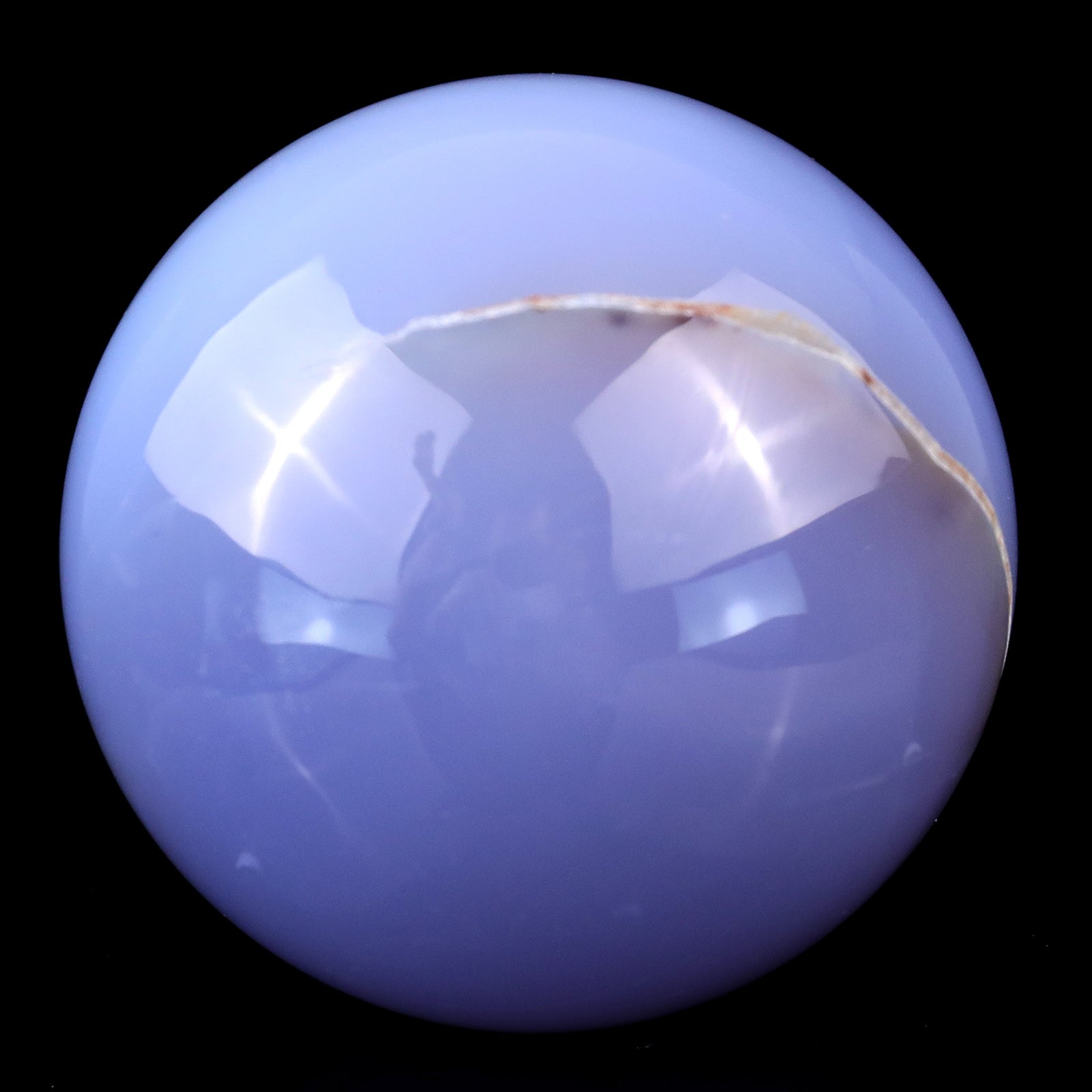 80mm Blue Chalcedony Hand Carved Crystal Sphere Crystallumi