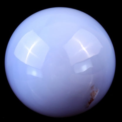 80mm Blue Chalcedony Hand Carved Crystal Sphere Crystallumi