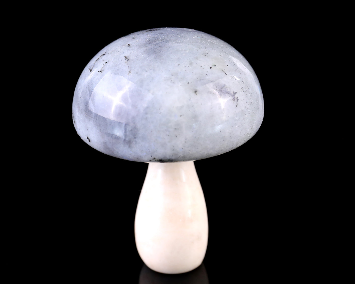 80mm Labradorite Hand Carved Crystal Mushroom Sculpture Crystallumi