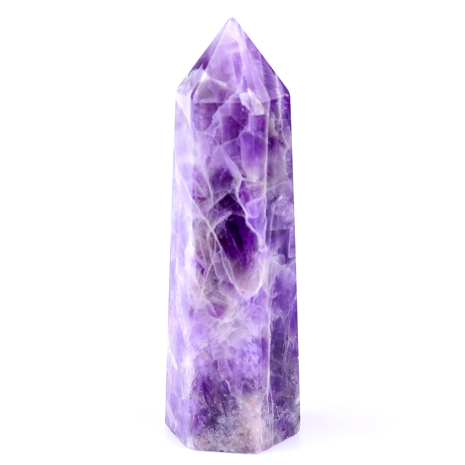 82mm Dream Amethyst Hand Carved Crystal Point Crystallumi