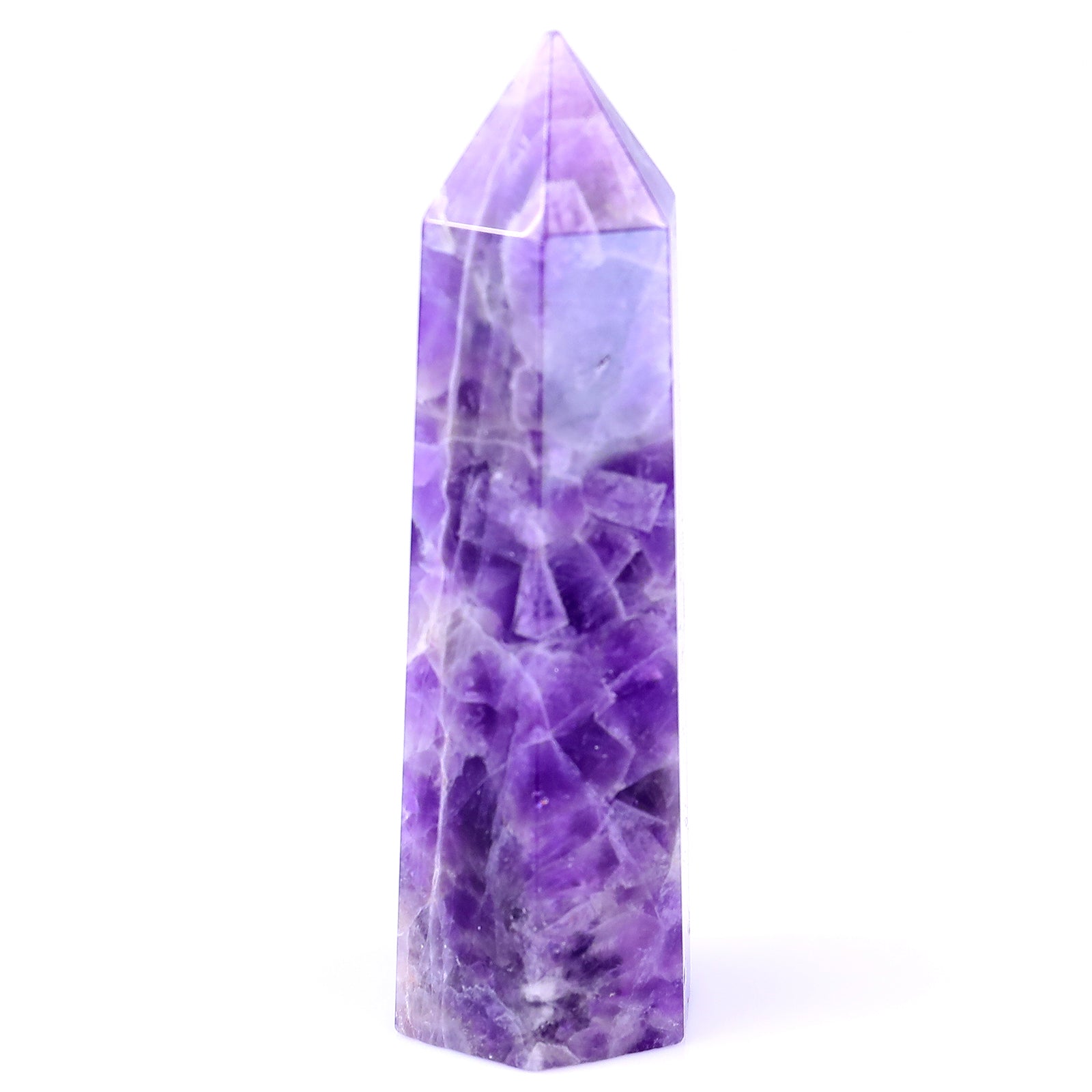 82mm Dream Amethyst Hand Carved Crystal Point Crystallumi