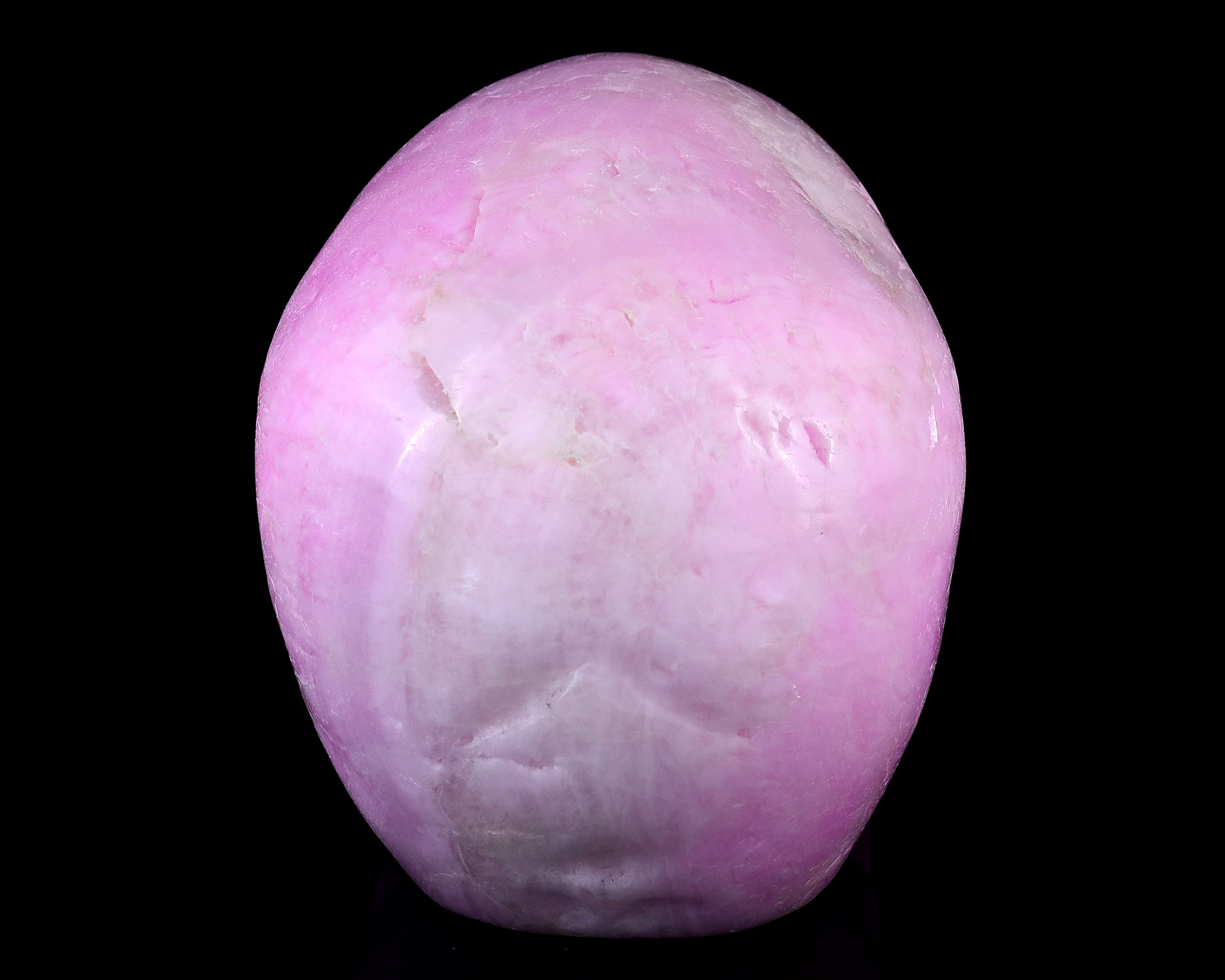 9.4" Pink Aragonite Hand Carved Crystal Realistic Skull Sculpture Crystallumi