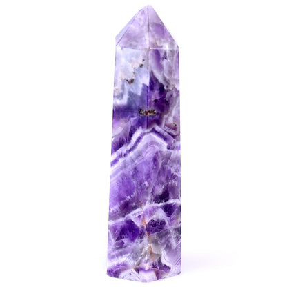 93mm Dream Amethyst Hand Carved Crystal Point Crystallumi