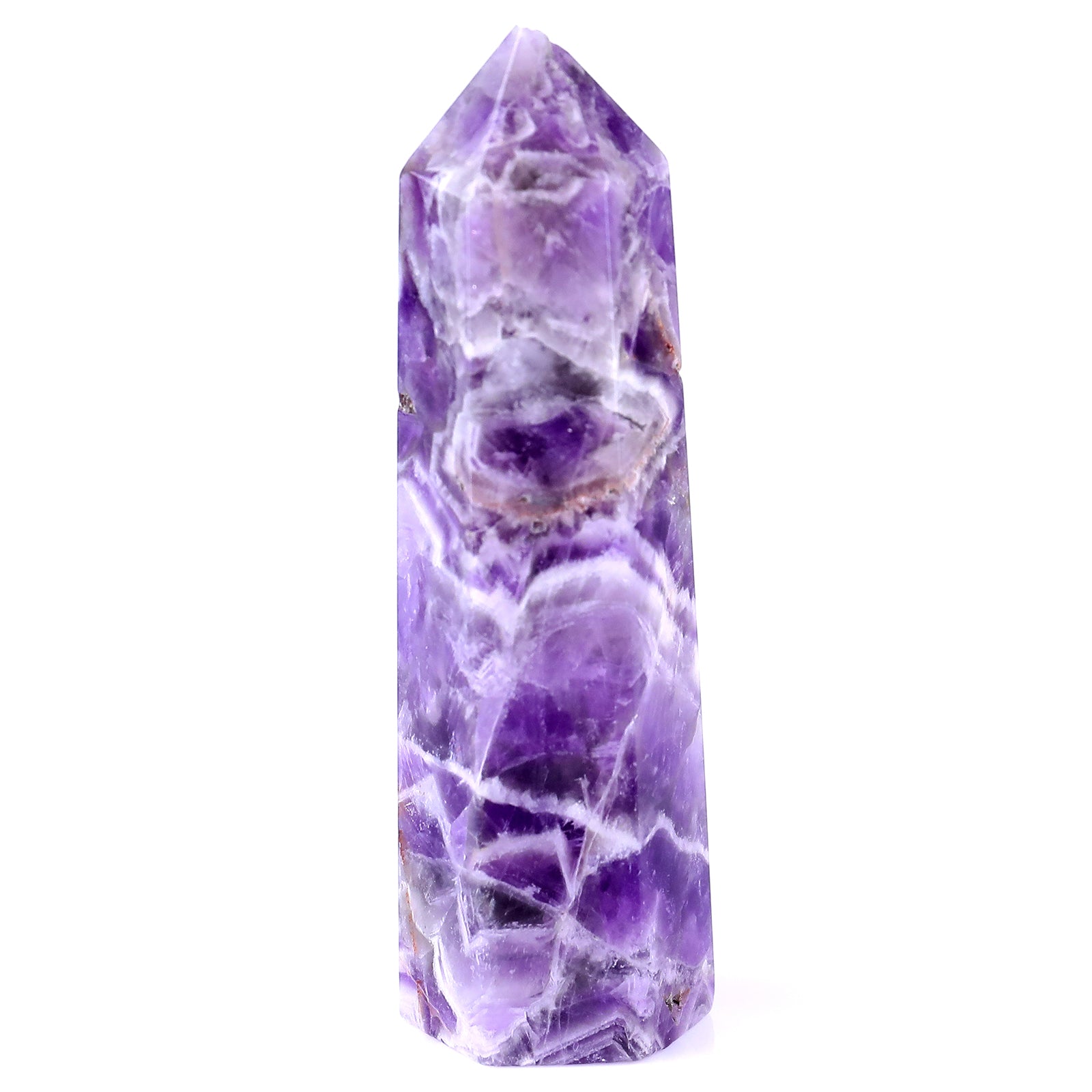 93mm Dream Amethyst Hand Carved Crystal Point Crystallumi