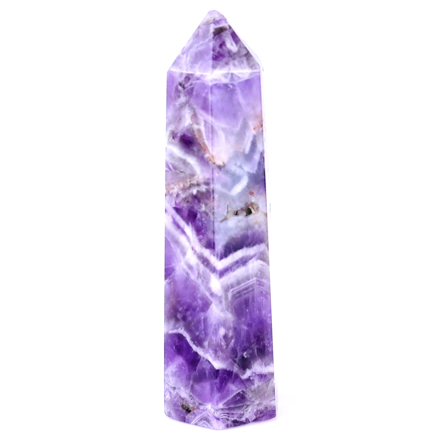 93mm Dream Amethyst Hand Carved Crystal Point Crystallumi