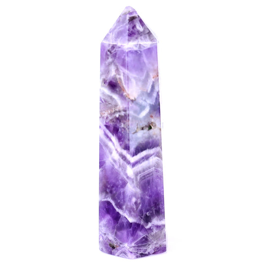 93mm Dream Amethyst Hand Carved Crystal Point Crystallumi