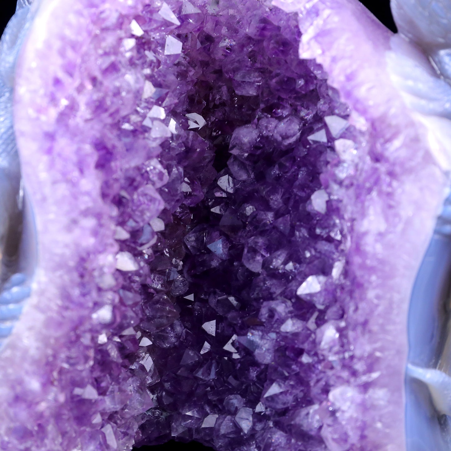 Amazing 5.1" Amethyst Geode Agate Hand Carved Crystal Lizard Sculpture Crystallumi