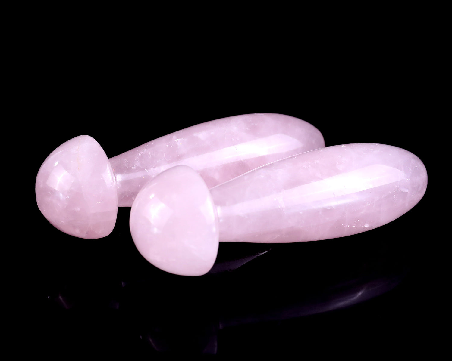 Natural Rose Quartz Hand Carved Crystal Massage Tool Crystallumi